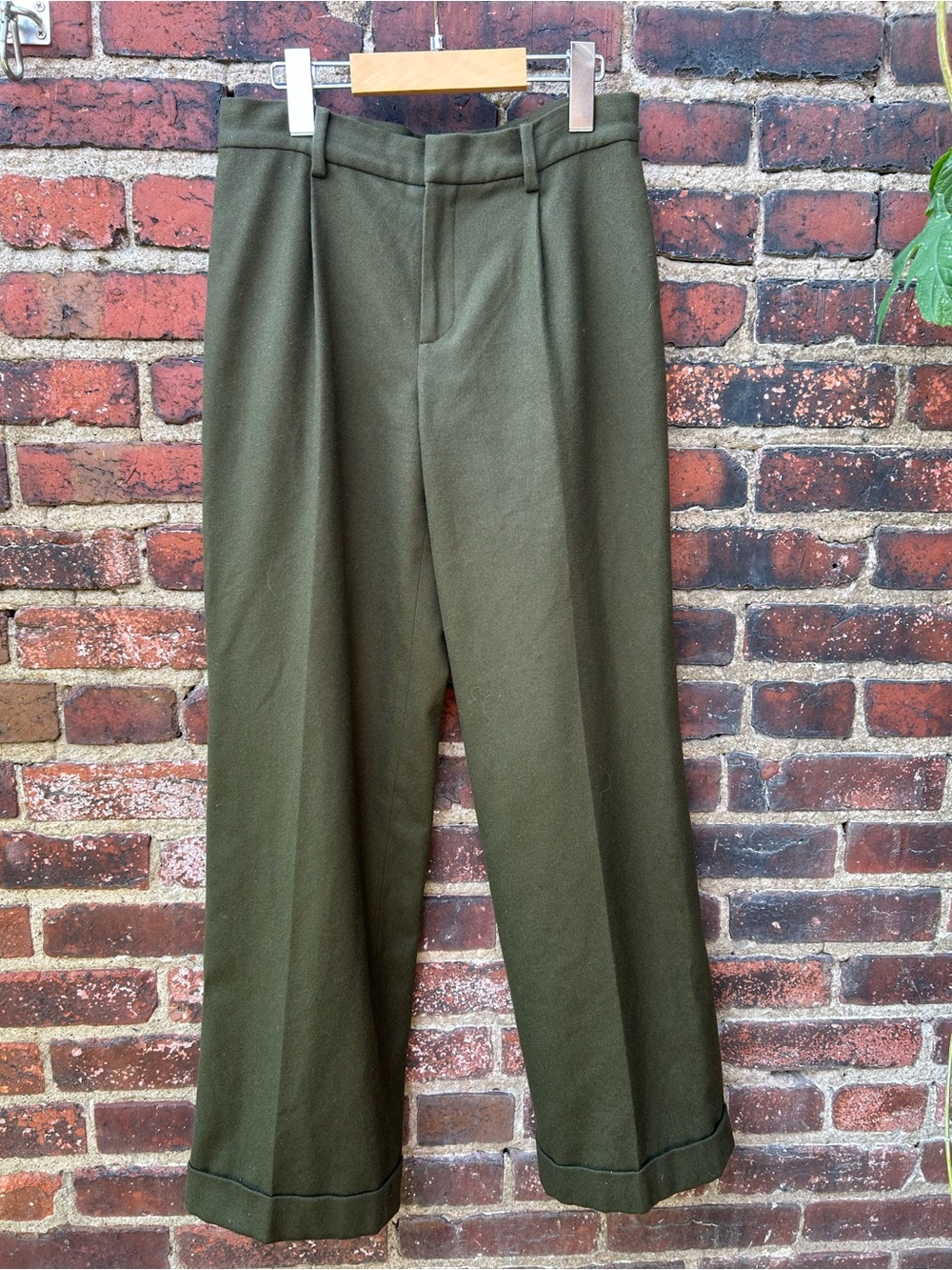 Lauren Ralph Lauren 100% Lambswool Wide Leg Trouser Pants - Size 2P